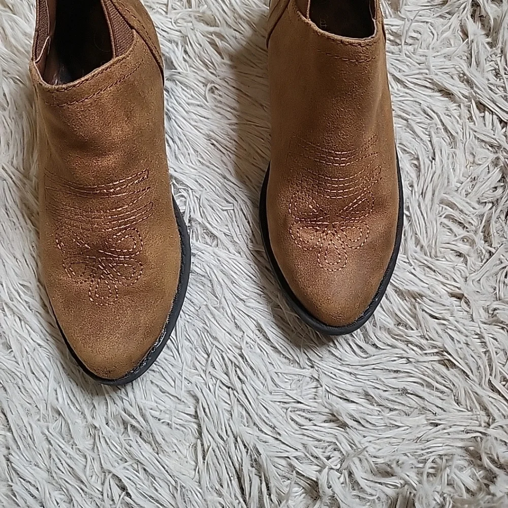 Little Girls Kids Youth Brown Western Booties Cat & Jack Size 13 Country Cowboy